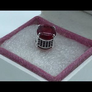 Pandora, “Fuchsia Rose Oval Cabochon“ Silver S925ALE,  Charm 799309C01 A15